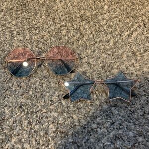 Clear blue sunglasses